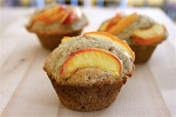 peach and ginger muffins
